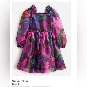 JCrew Crewcuts Girls' fairy-tale holiday dress in organza Size 5
